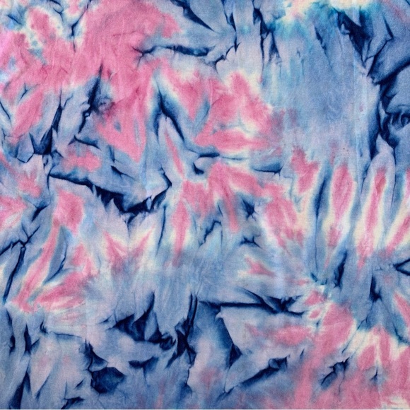 Vtg Next Exit Tie Dye S/S Tee Shirt One Size Single Stitch White Pink Blue 90s - Picture 7 of 9